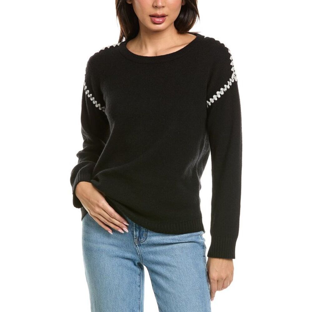 The Cashmere Project Womens  Whipstitch 100% Cashmere Tunic, Black